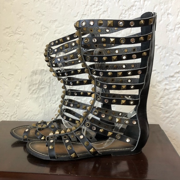 ALDO Studded Gladiator Sandals 6.5 Nitara Flats - Picture 2 of 6